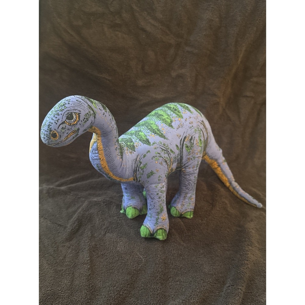 Vintage 1992 Applause GIANTS Brachiosaurus Dinosaur Plush 26" Purple & Green